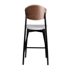 Carrier Artémis ® Tabouret snack design français assise en simili dossier bois et pieds en métal> Tabouret Snack (assise +/- 65 Cm)|Tabouret De Bar (assise +/- 80 Cm)