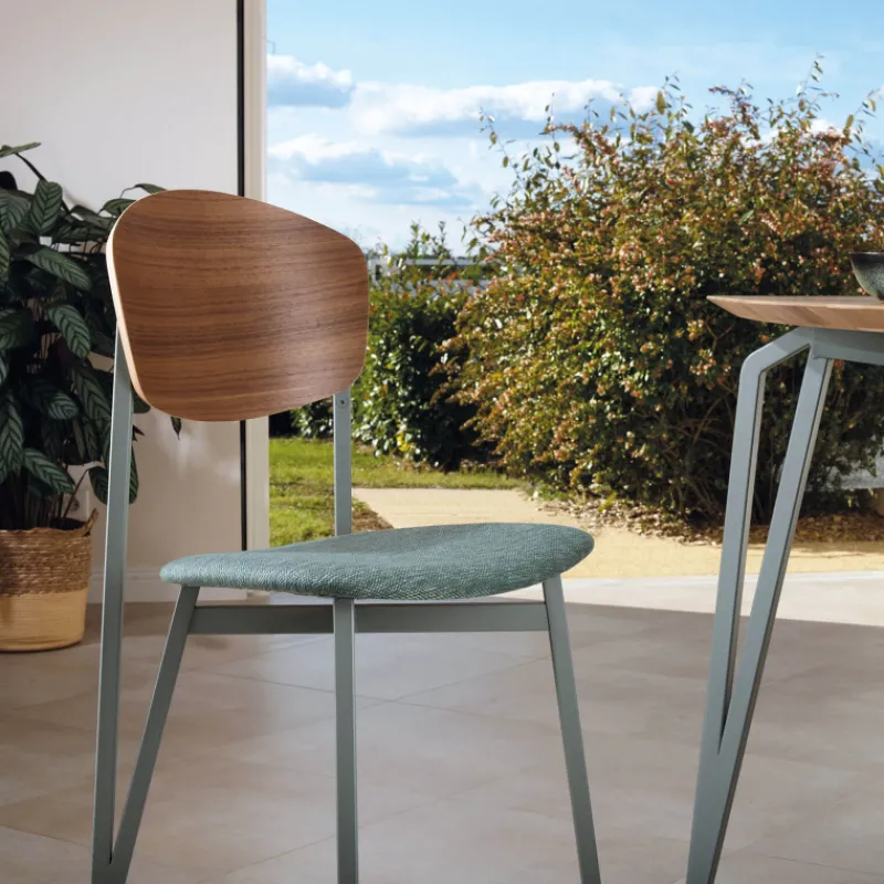 Carrier Artémis ® Tabouret snack design français assise en tissu dossier bois et pieds en métal> Tabouret Snack (assise +/- 65 Cm)|Tabouret De Bar (assise +/- 80 Cm)