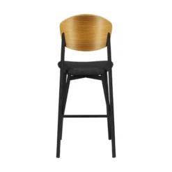 Carrier Artémis ® Tabouret snack design français assise en tissu dossier bois et pieds en métal><noscript><img width=