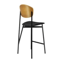 Carrier Artémis ® Tabouret snack design français assise en tissu dossier bois et pieds en métal><noscript><img width=