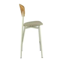Carrier Artémis ® Tabouret snack design français assise en tissu dossier bois et pieds en métal><noscript><img width=