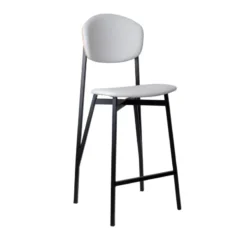 Carrier Artémis ® Tabouret snack design français assise et dossier en simili dos bois et pieds en métal> Tabouret Snack (assise +/- 65 Cm)|Tabouret De Bar (assise +/- 80 Cm)