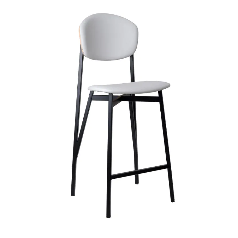 Carrier Artémis ® Tabouret snack design français assise et dossier en simili dos bois et pieds en métal> Tabouret Snack (assise +/- 65 Cm)|Tabouret De Bar (assise +/- 80 Cm)