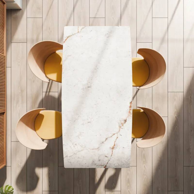 Cancio Atlas Table scandinave en céramique avec pieds bois> Table De Salle à Manger
