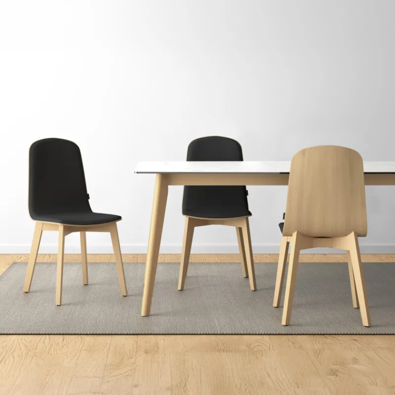 Cancio Atlas Table scandinave en céramique avec pieds bois> Table De Salle à Manger