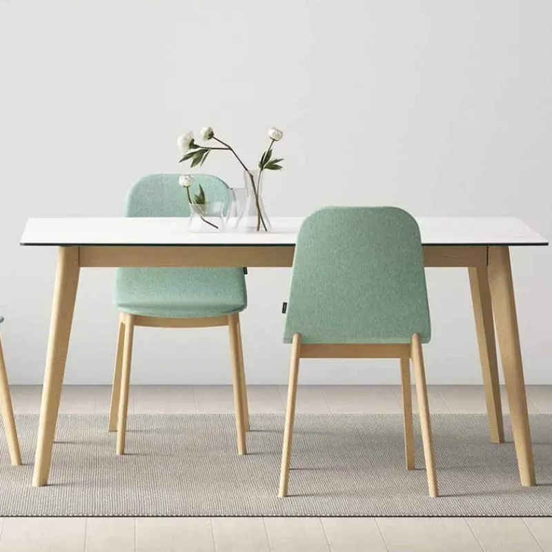 Cancio Atlas Table scandinave en céramique avec pieds bois> Table De Salle à Manger