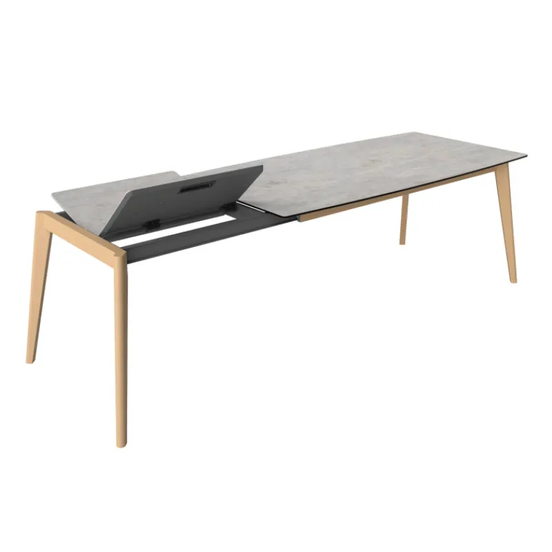 Cancio Atlas Table scandinave extensible en céramique avec pieds en bois> Table De Salle à Manger