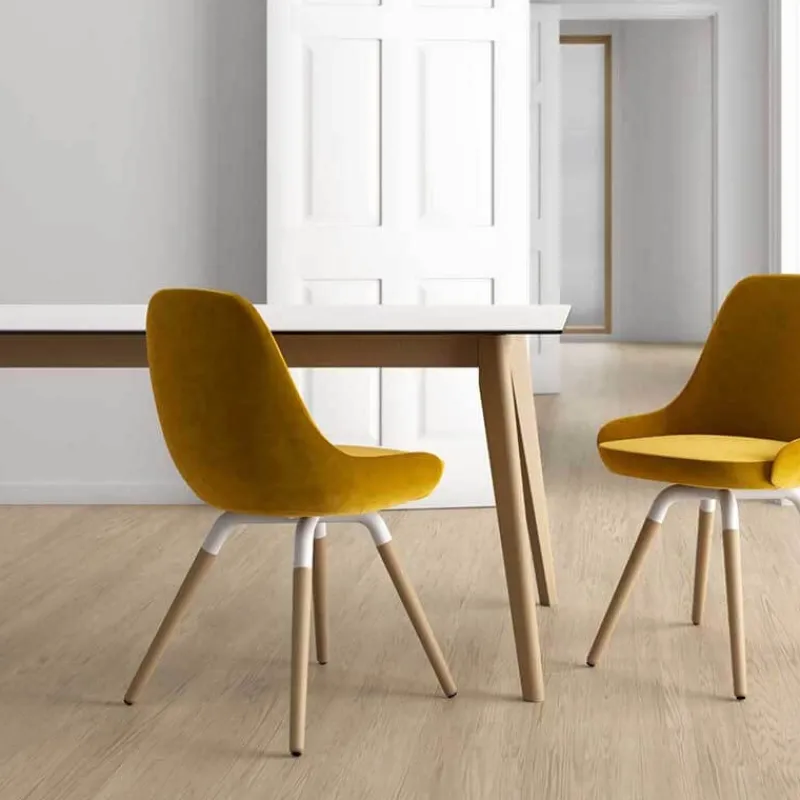 Cancio Atlas Table scandinave extensible en céramique avec pieds en bois> Table De Salle à Manger
