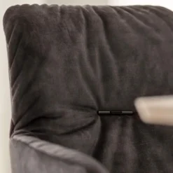 Mobitec Aura ® Chaise avec accoudoirs moderne tissu et pieds en métal><noscript><img width=