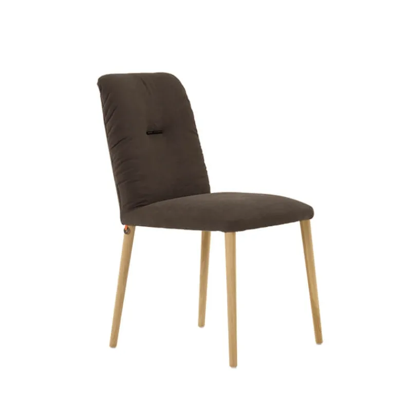 Mobitec Aura ® Chaise style cocooning en tissu et pieds bois> Chaise Salon|Chaise De Salle à Manger