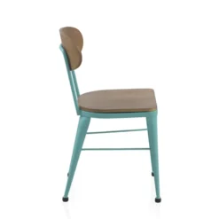 Jayso Austin Chaise industrielle vintage en bois et métal><noscript><img width=