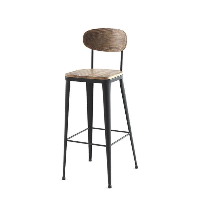 Jayso Austin Tabouret îlot central en bois et métal> Tabouret Snack (assise +/- 65 Cm)|Tabouret De Bar (assise +/- 80 Cm)