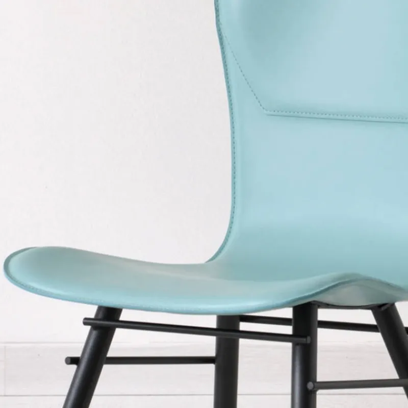 Airnova Avenue Chaise rétro design en croûte de cuir et métal> Chaise De Salle à Manger|Chaise Salon