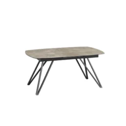 Akante BabyloneTable en céramique extensible avec pieds design en métal noir> Table De Salle à Manger