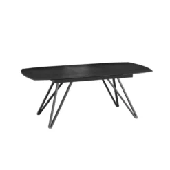 Akante BabyloneTable en céramique extensible avec pieds design en métal noir><noscript><img width=