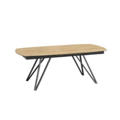 Akante BabyloneTable en céramique extensible avec pieds design en métal noir><noscript><img width=
