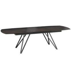 Akante BabyloneTable en céramique extensible avec pieds design en métal noir><noscript><img width=