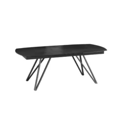 Akante BabyloneTable en céramique extensible avec pieds design en métal noir><noscript><img width=