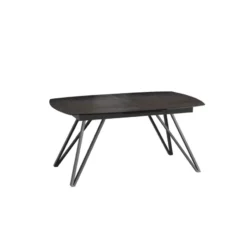 Akante BabyloneTable en céramique extensible avec pieds design en métal noir><noscript><img width=