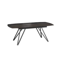 Akante BabyloneTable en céramique extensible avec pieds design en métal noir><noscript><img width=