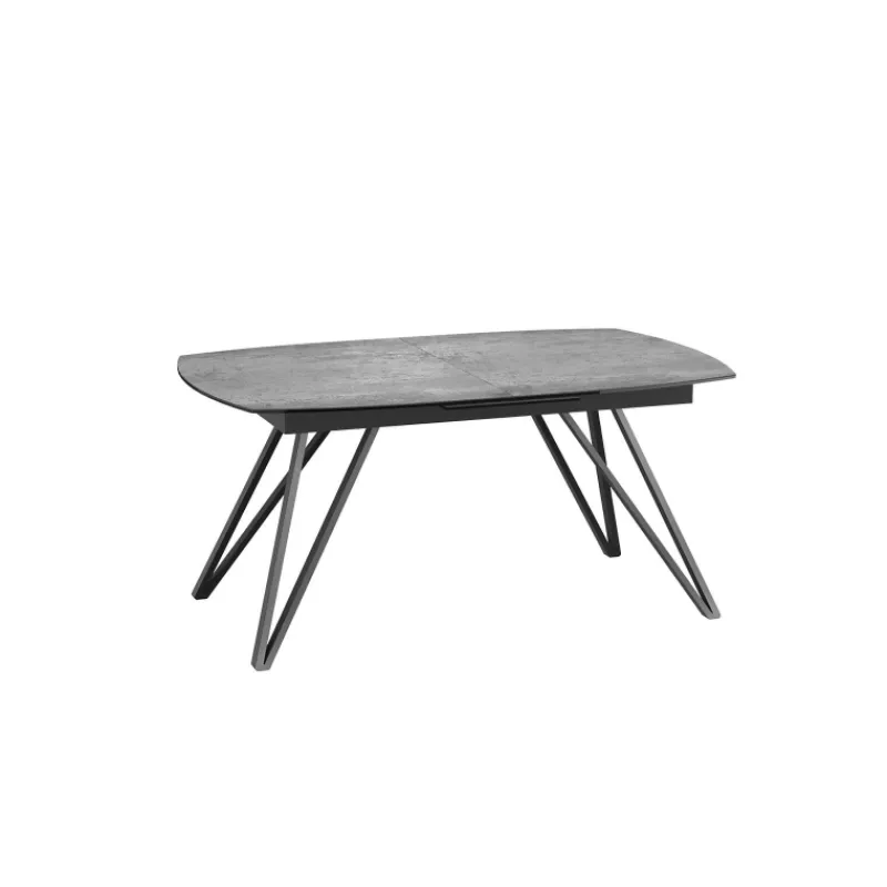 Akante BabyloneTable en céramique extensible avec pieds design en métal noir> Table De Salle à Manger