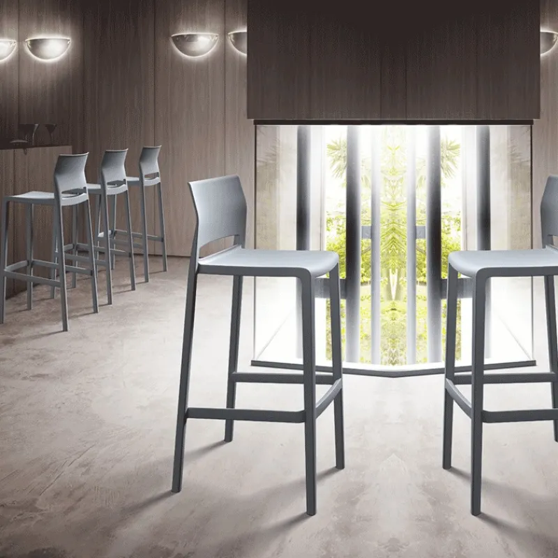 Bakhita Tabouret de bar moderne empilable> Tabouret De Bar (assise +/- 80 Cm)
