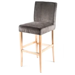 Sessio BarCarpe Tabouret de bar en tissu et bois><noscript><img width=