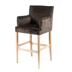 Sessio BarDiem Tabouret bar contemporain en tissu et bois><noscript><img width=