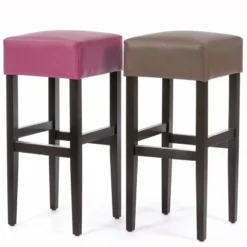 Sessio BarMax Tabouret de bar sans dossier en synthétique et bois><noscript><img width=