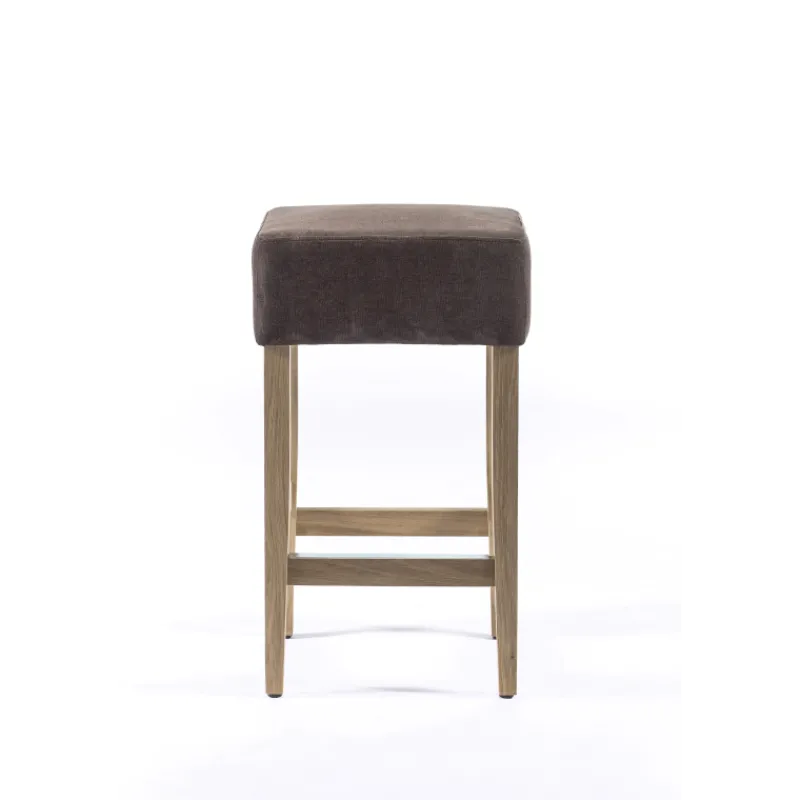 Sessio BarMax Tabouret snack sans dossier en tissu et bois> Tabouret Snack (assise +/- 65 Cm)|Tabouret De Bar (assise +/- 80 Cm)