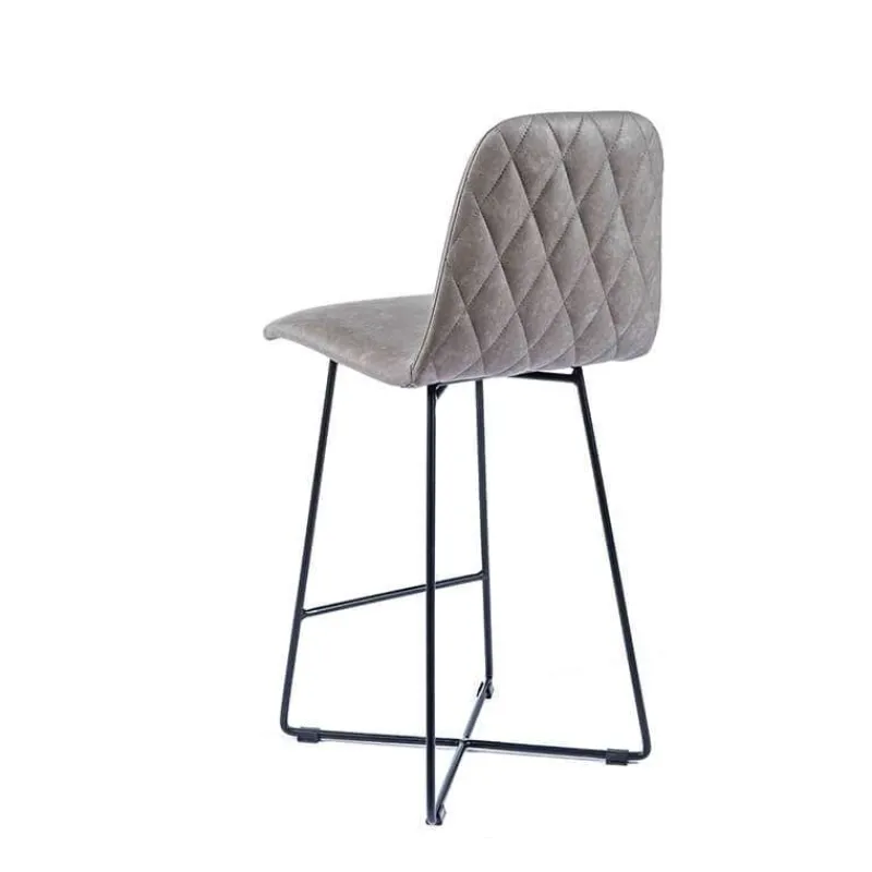 Sessio BarPandora diamant Tabouret snack design rembourré avec pieds filaires en métal noir> Tabouret Snack (assise +/- 65 Cm)|Tabouret De Bar (assise +/- 80 Cm)