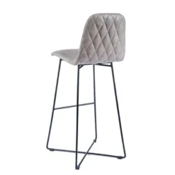 Sessio BarPandora diamant Tabouret de bar design scandinave avec pieds filaires noirs><noscript><img width=