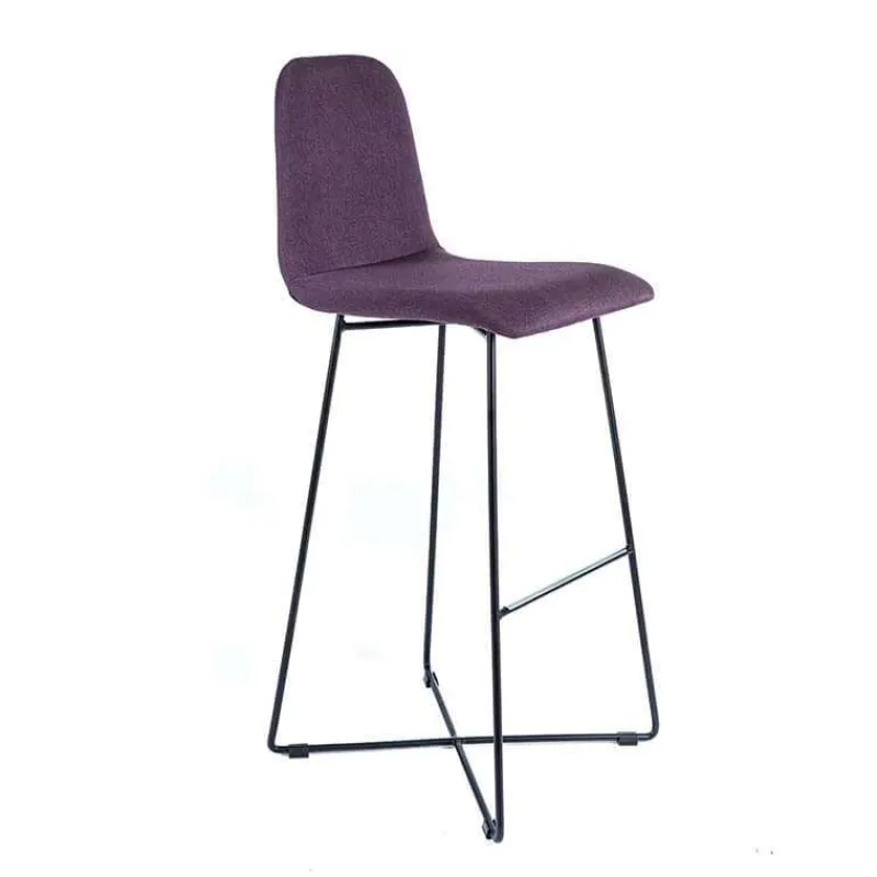 Sessio BarPandora Tabouret de bar design en tissu avec pieds filaires en métal> Tabouret De Bar (assise +/- 80 Cm)