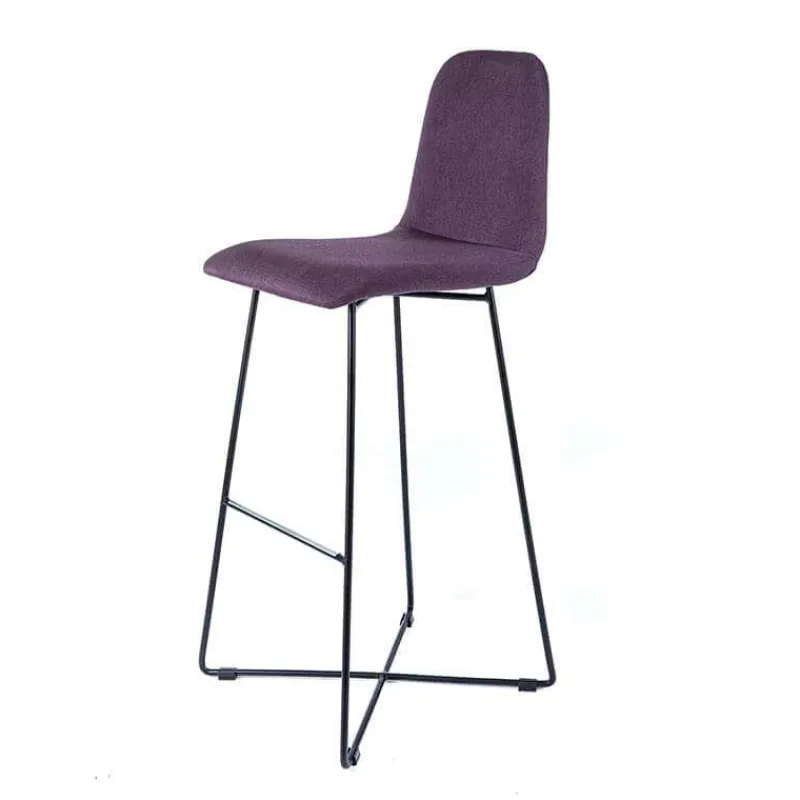 Sessio BarPandora Tabouret de bar design en tissu avec pieds filaires en métal> Tabouret De Bar (assise +/- 80 Cm)