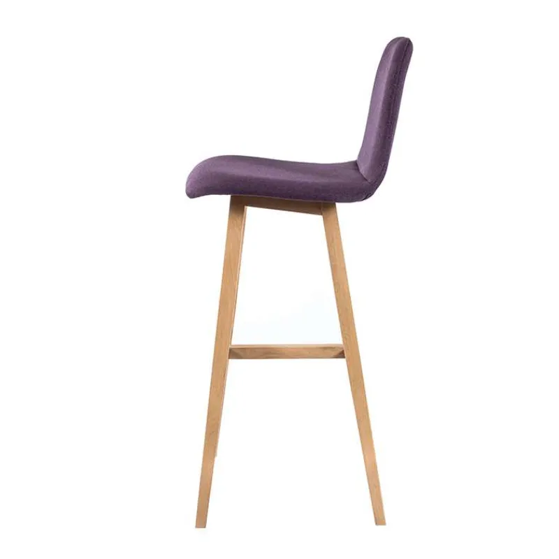Sessio BarPandora Tabouret de bar scandinave tissu avec pieds bois> Tabouret De Bar (assise +/- 80 Cm)