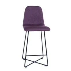 Sessio BarPandora Tabouret snack scandinave en tissu avec pieds filaires en métal noir><noscript><img width=