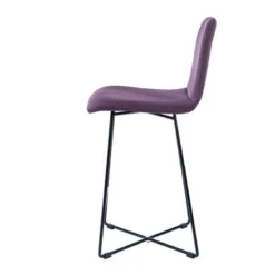 Sessio BarPandora Tabouret snack scandinave en tissu avec pieds filaires en métal noir><noscript><img width=