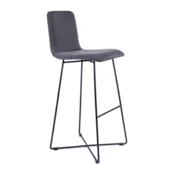 Sessio BarPlaza Tabouret de bar scandinave en tissu avec pieds filaires en métal> Tabouret De Bar (assise +/- 80 Cm)