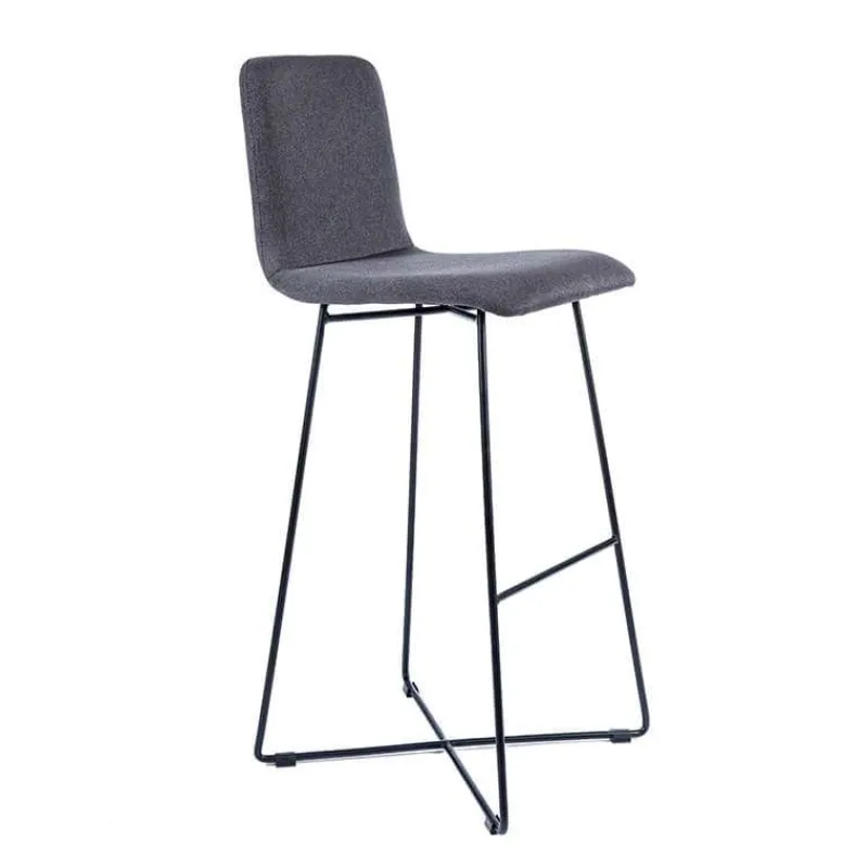 Sessio BarPlaza Tabouret de bar scandinave en tissu avec pieds filaires en métal> Tabouret De Bar (assise +/- 80 Cm)