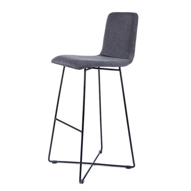 Sessio BarPlaza Tabouret de bar scandinave en tissu avec pieds filaires en métal> Tabouret De Bar (assise +/- 80 Cm)