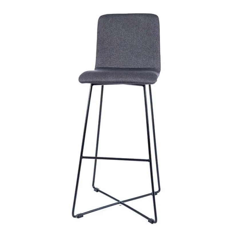 Sessio BarPlaza Tabouret de bar scandinave en tissu avec pieds filaires en métal> Tabouret De Bar (assise +/- 80 Cm)