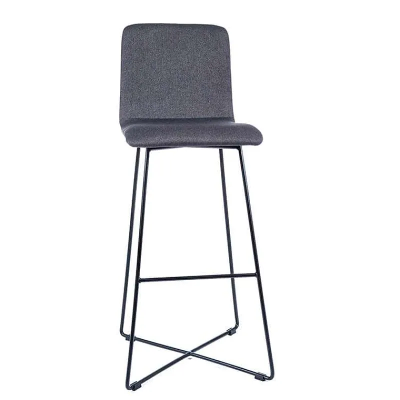Sessio BarPlaza Tabouret de bar scandinave en tissu avec pieds filaires en métal> Tabouret De Bar (assise +/- 80 Cm)