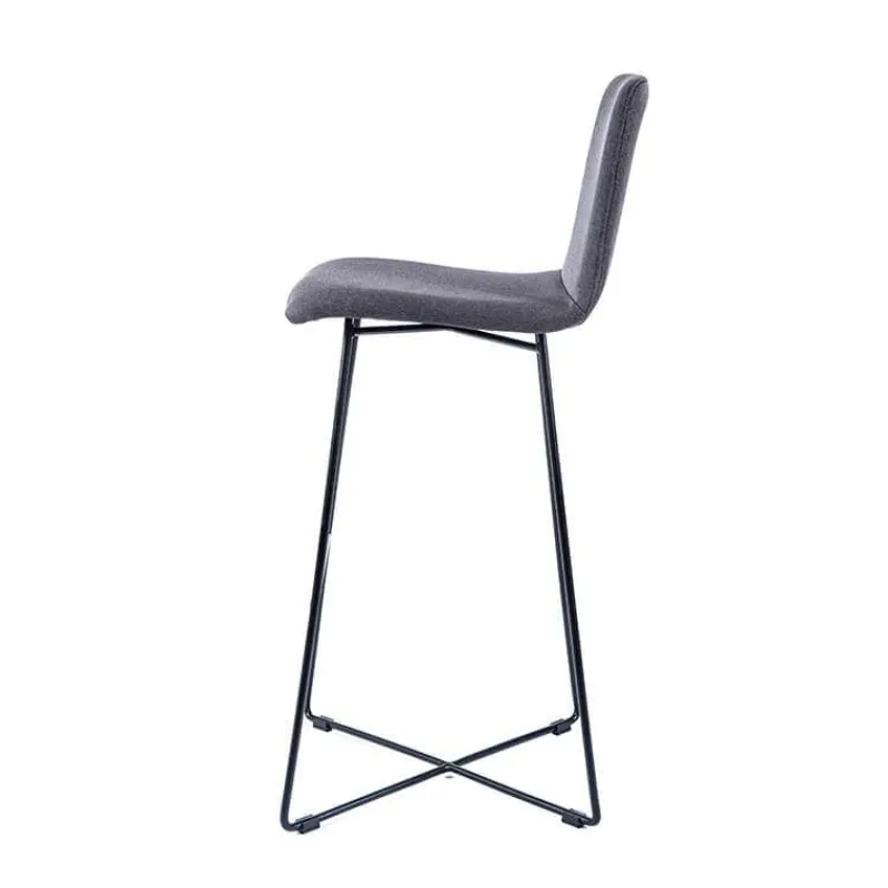 Sessio BarPlaza Tabouret de bar scandinave en tissu avec pieds filaires en métal> Tabouret De Bar (assise +/- 80 Cm)