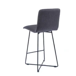 Sessio BarPlaza Tabouret hauteur 65 cm scandinave en tissu avec pieds filaires en métal><noscript><img width=