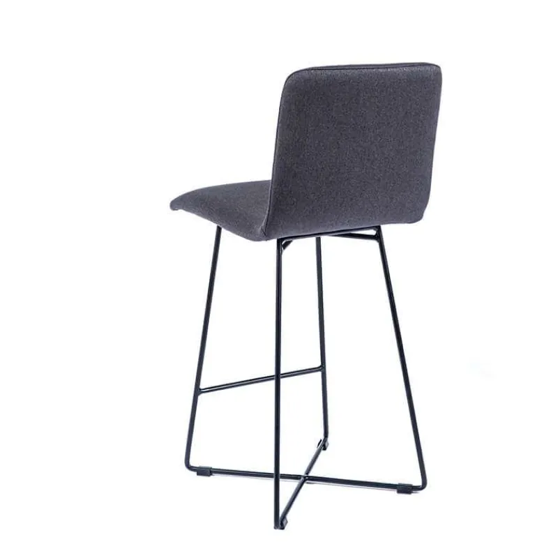 Sessio BarPlaza Tabouret hauteur 65 cm scandinave en tissu avec pieds filaires en métal> Tabouret Snack (assise +/- 65 Cm)|Tabouret De Bar (assise +/- 80 Cm)