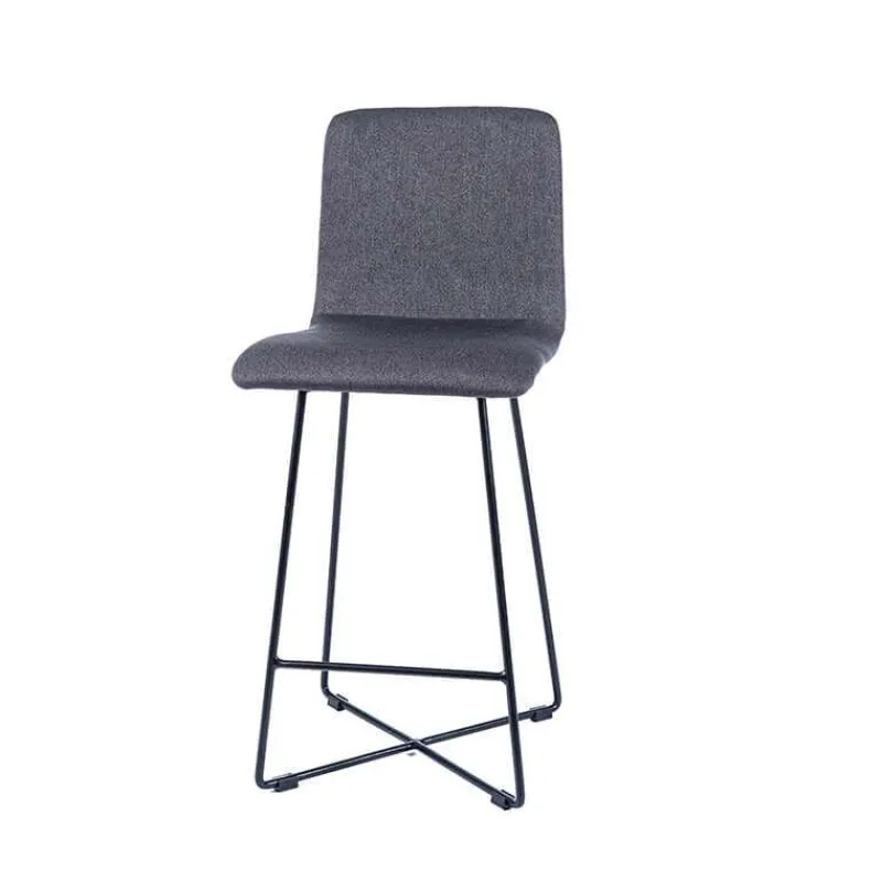 Sessio BarPlaza Tabouret hauteur 65 cm scandinave en tissu avec pieds filaires en métal> Tabouret Snack (assise +/- 65 Cm)|Tabouret De Bar (assise +/- 80 Cm)