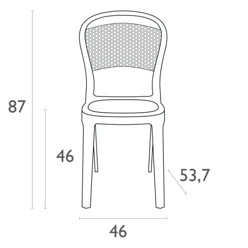 Bee Chaise moderne en polycarbonate> Chaise De Cuisine|Chaise De Salle à Manger