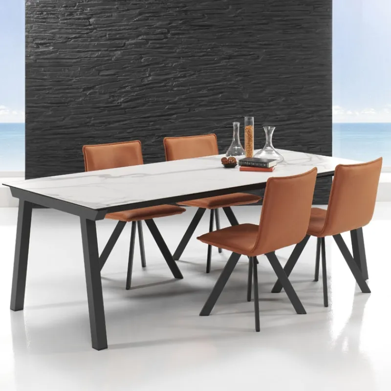 Mobliberica Benidorm Moblibérica® Table moderne en céramique> Table De Salle à Manger