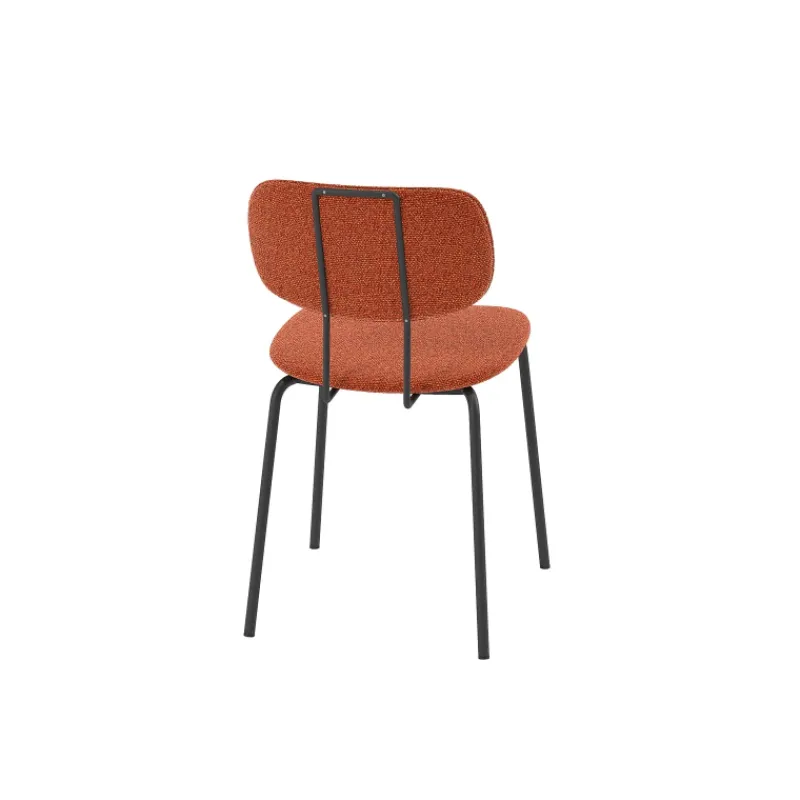 Perfecta Bistro Chaise de séjour inspiration rétro en tissu avec pieds en métal> Chaise De Salle à Manger