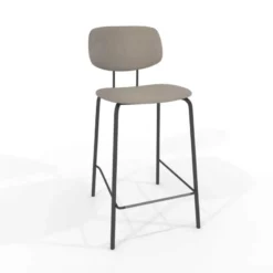 Perfecta Bistro Tabouret snack inspiration vintage en simili et pieds en métal> Tabouret Snack (assise +/- 65 Cm)|Tabouret De Bar (assise +/- 80 Cm)